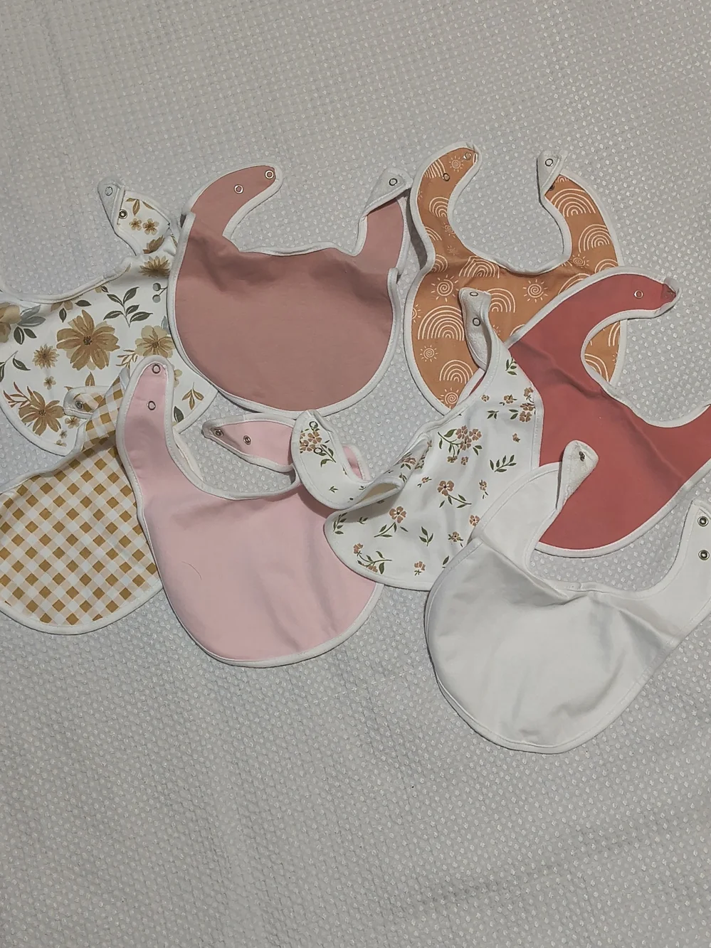 Neutral Floral & Pink Baby Bib Set - Multipack for Kids Accessories